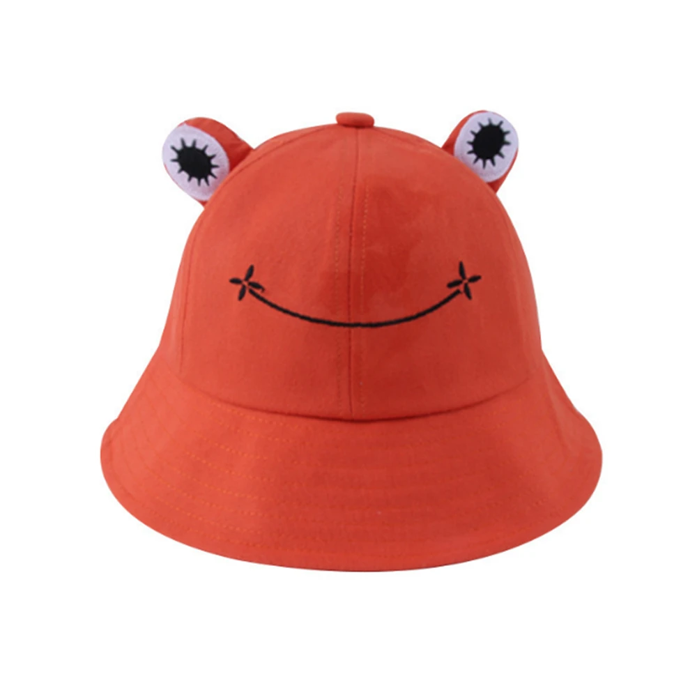 Cartoon Frosch Eimer Hut Eltern-Kind Passende Panama Angeln Kappe Niedlichen Froggy Outdoor Sonnenhut – Detail 5