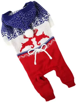 

FOR MY DOGS FOR MY DOGS costume for dogs knitted blue / red FW834-2019 B / Red