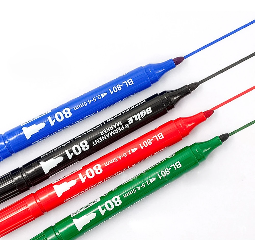 

4 Color Large Capacity Paint Marker Pens Permanent Waterproof Board Carton Color Marker Pens Stationer Supplies