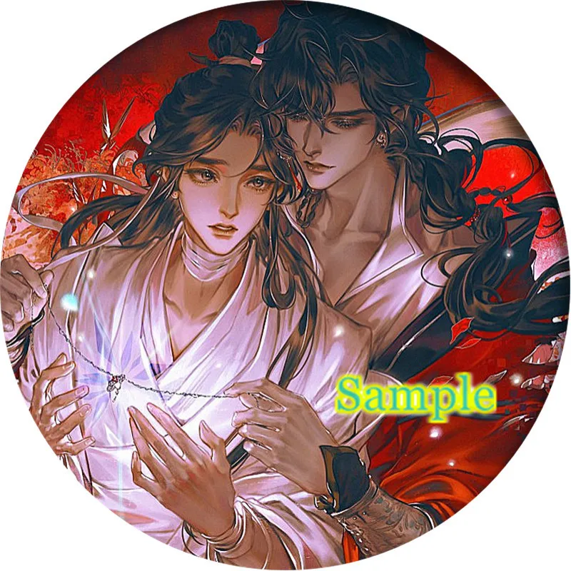 Cartoon tian guan ci fu Hua Cheng Xie Lian Cosplay Badge Brooch Pin Anime Accessories For Clothes Backpack Decoration gift