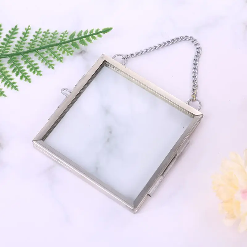 DIY Висячие стеклянные металлические фоторамки цветок образец растения дисплей свадебный Декор стены Выпускные вечерние фото