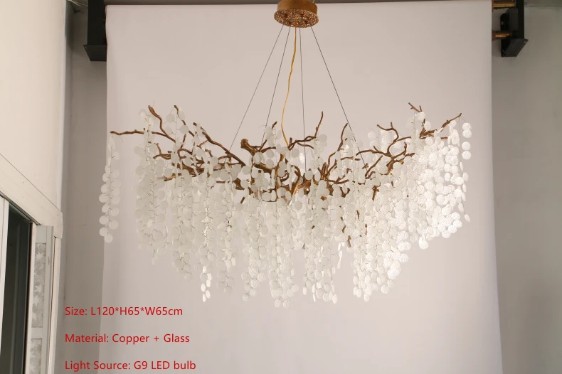 Nordic Gold Copper LED Pendant Lights 110-260V Living room Bedroom Hanging Lamp Dining room Pendant Lamp Home Loft Decoration