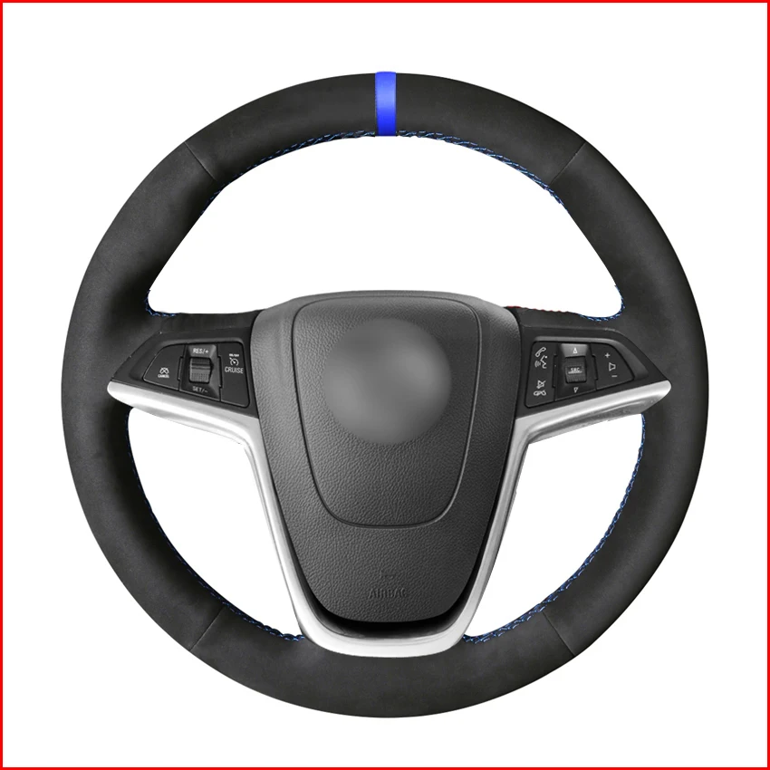 MEWANT-Black-Suede-Leather-Steering-Wheel-Cover-for-Opel-Mokka-2012-2019-Insignia-2008-2013-Astra
