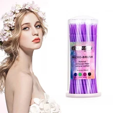 100x3 мм Одноразовые микро кисти для макияжа, обычный инструмент для ресниц, 3 цвета, практичный инструмент для макияжа