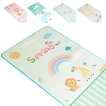 Комплект из 2 предметов для маленьких девочек и мальчиков; мягкий хлопковый коврик с рисунком мочи для младенцев; непромокаемые простыни для пеленания; пеленальный коврик# SA
