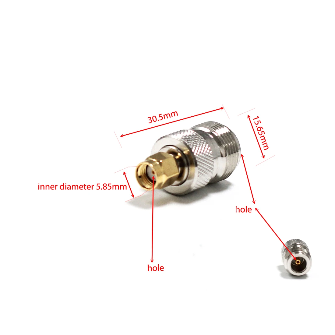 10pcs N female jack switch  RP SMA male plug  RF Coax Adapter convertor Straight  Nickelplated  NEW wholesale