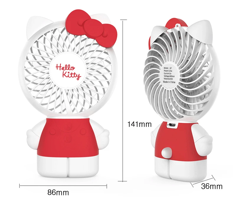 5 в 2,5 Вт USB подзарядка Электрический мини-вентилятор портативный с красочным светом ABS+ силикагель 3 передачи регулировки 86x36x141 мм