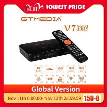 

GTMEDIA V7 PRO Combo DVB-T2 DVB-S2 Satellite Receiver H.265 PowerVu Biss Key Youtube USB Wifi 1080P Full HD PowerVu DRE