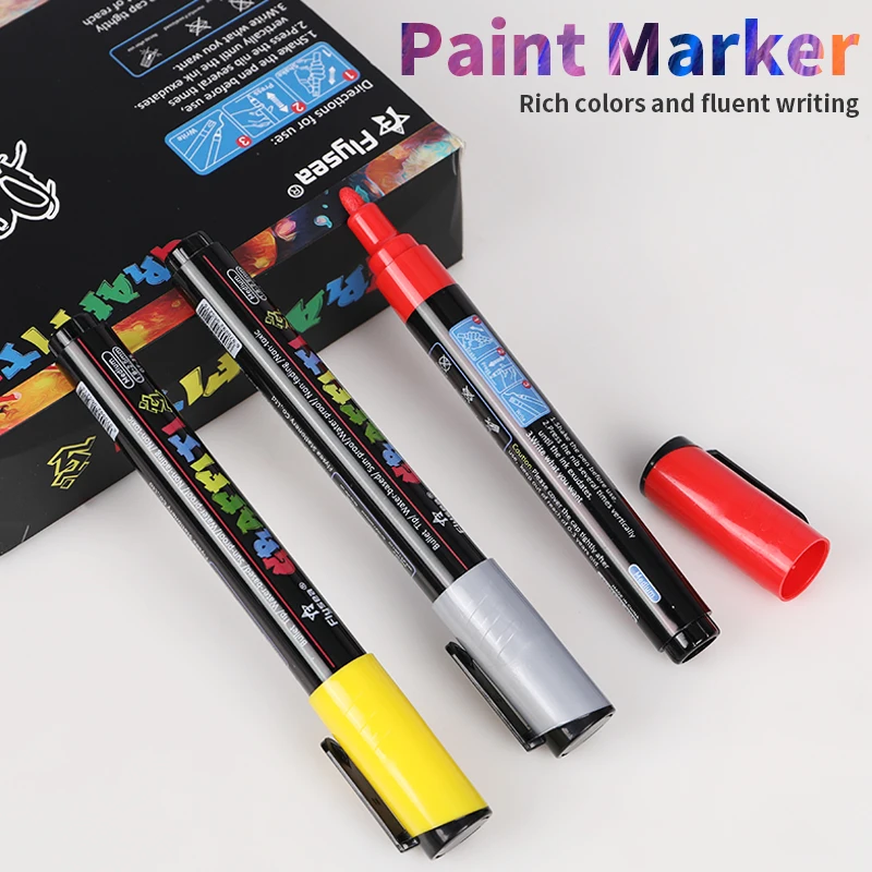 Permanent Acrylic Paint Markers 12/18/24/28 Colors 0.7mm/2.0mm Extra Fine  Point Marker Non-toxic Rock Glass Canvas Metal Ceramic - AliExpress