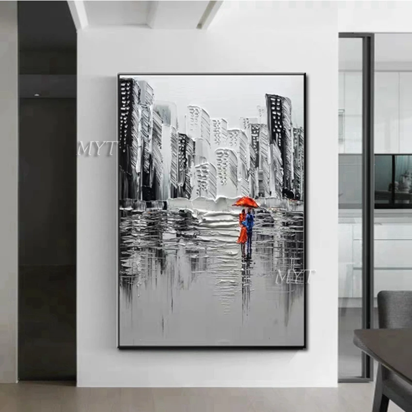 MYT large size decorative wall hand-painted art knife oil painting modern abstract wall painting living room home decoration