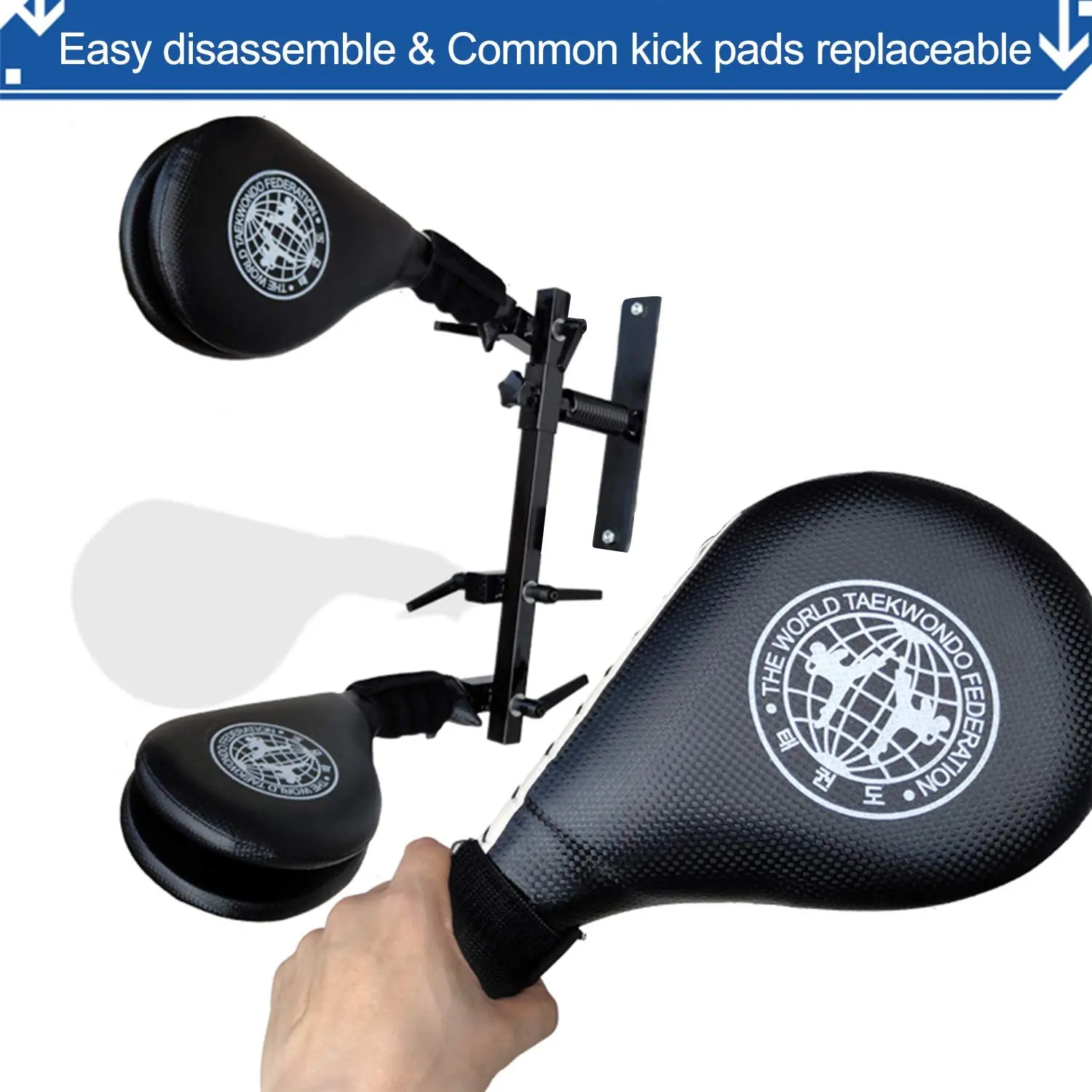 Taekwondo Kick Pad Target Kicking Pads with Wall Mounted Bracket Hands-Free Striking Pads 3 Pack