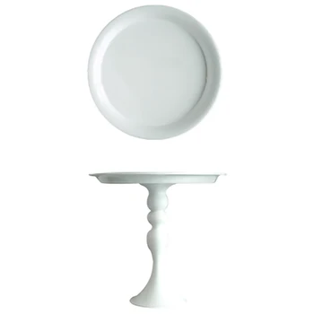 

SWEETGO White Cake Stand High Feet Iron Cake Tool For Cake Decoration For Wedding Party Bakeware Dinner &Bar