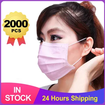 

Disposable Medical Pink Mask 3-layer Non-woven Breathable Medical Surgical Mask Anti Dust Ear Loop Anti-pollution Safety Masks