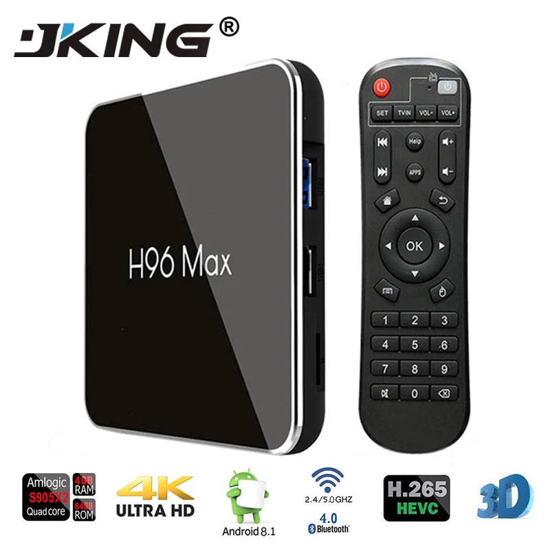 H96 Max X2 Android 9 0 ТВ коробка Amlogic S905x2 LPDDR4 4 Гб 64 четырехъядерный 2 4G/5G Wifi 4K смарт