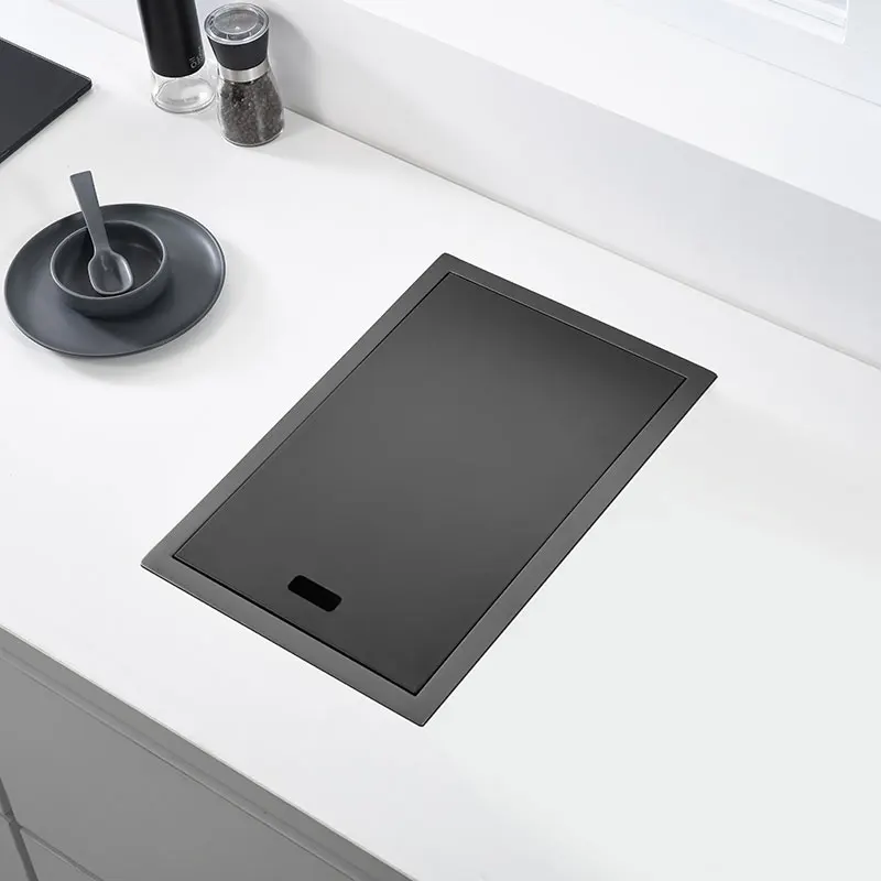 Black Kitchen sink Hidden Single bowl Bar Small Size sink Stainless Steel Balcony Concealed black kitchen Bar
