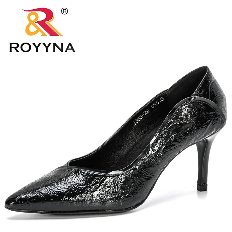 Туфли-лодочки ROYYNA женские кожаные на высоком каблуке свадебные туфли-лодочки