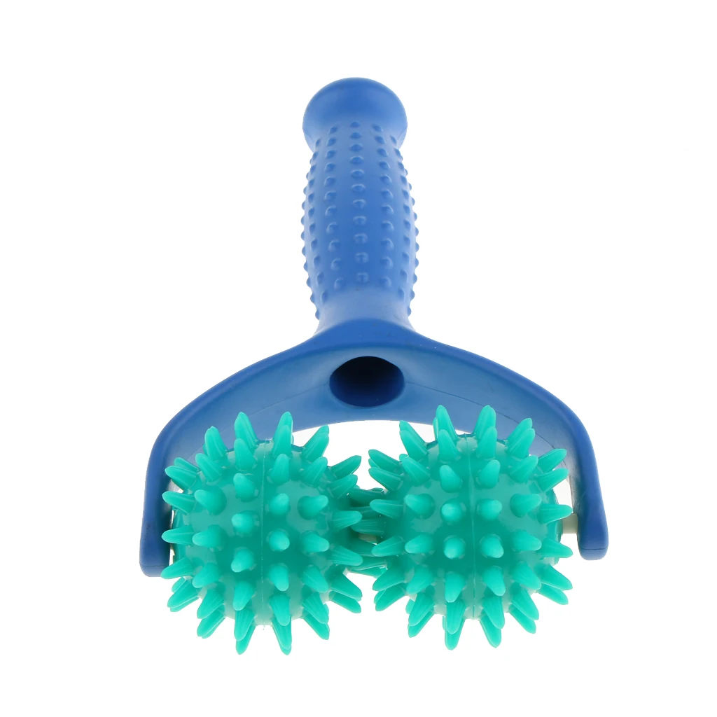 2pcs Handheld Acupuncture Body Relaxation Spiky Massage Rolling Ball Massager Muscle Relax for Body Face Leg Hand Massage Tool