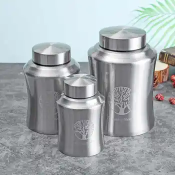 

800/500/250 Pet Memorial Urn Cremation Mini Urns for Pet/ Human Ashes Casket Funeral Stainless Steel Cremation Jar Storage Tanks