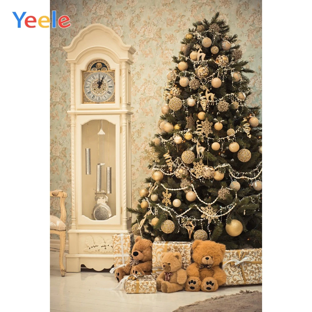 Фон Yeele для детской фотосъемки с изображением рождественской елки игрушечного