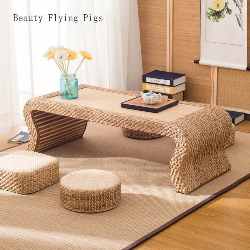 Прямой ротанг мягкий коврик толстый мат «татами» японский стиль Ротанга домашняя Сидящая подушка коврик для медитации декоративная подушка