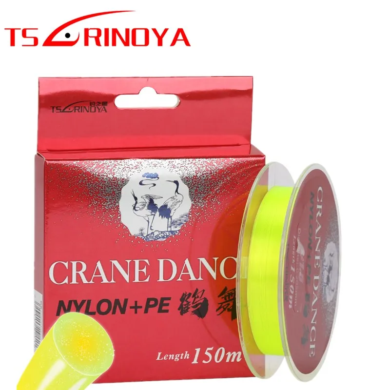 

TSURINOYA CRANE DANCE 150m Monofilament Line +HMPE Molecules Fishing Line Long Casting Main Line Nylon Wire Linha De Pesca Peche