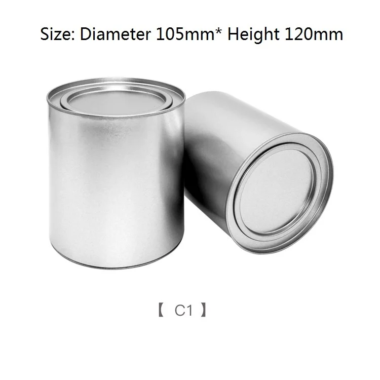 C1 105x120mm Металлический герметичный ящик для хранения чайных банок матовый жестяной горшок чайная упаковка железная коробка для конфет Органайзер круглые кухонные коробки контейнер для чая 6 шт - Цвет: C1 105x120mm