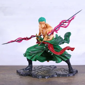 

Anime One Piece Roronoa Zoro Santoryu Battle Ver. PVC Figure Model Toy Collectible Figurals