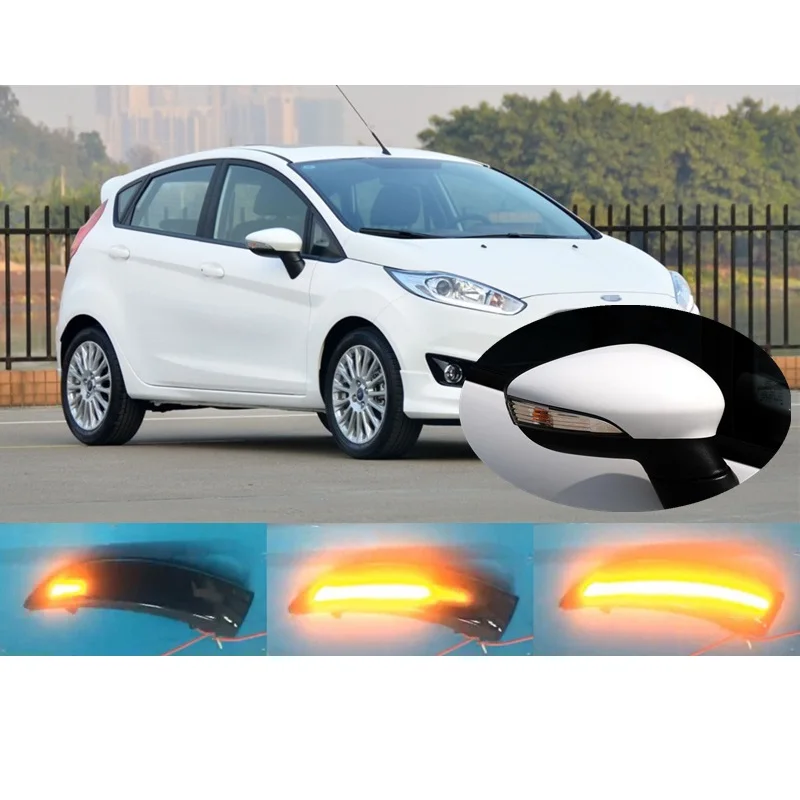 Подходит для Ford Fiesta MK7 2008- B Max 2012- Динамический светодиодный мигалка зеркало индикатора светильник поворота ретранслятор сигнала