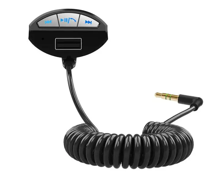 По DHL или FedEx, 100 шт, Автомобильная гарнитура, Bluetooth 3,0, A2DP, 3,5 мм, AUX, стерео аудио, музыкальный приемник, адаптер, USB зарядное устройство, BC10
