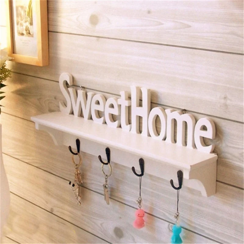 

2019 Wall Hanger Sweet Home 4 Hooks Organizer Shelf Decor Marine Series Underwater Animal Single Hook For NAS Drop Shipping