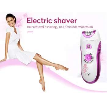 

KEMEI 3 in 1 Rechargeable Women Hair Shaver Female Epilator Nail Grinder Polisher Kit Trimmer Lady Hair Epilator KM-3026