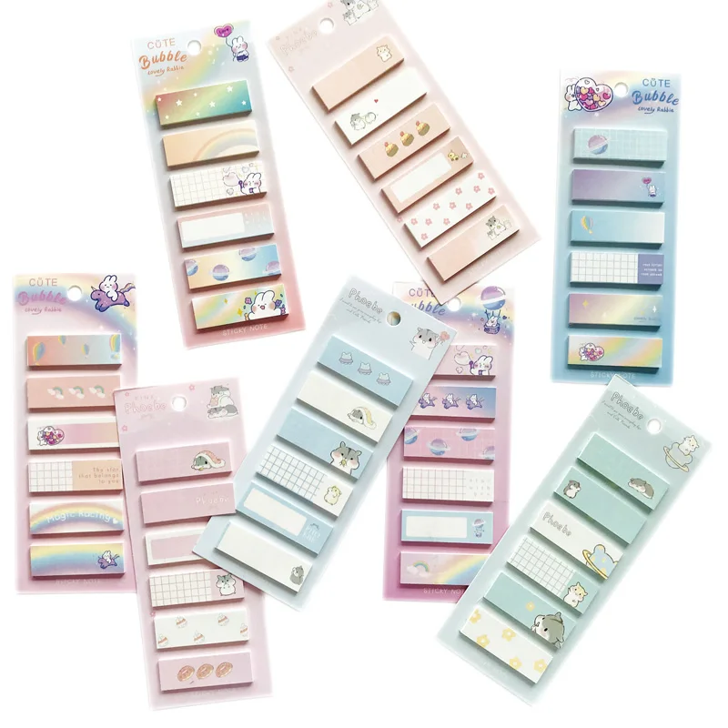 

120 Sheets/Pack Cute Rabbit Hamster Memo Pad Sticky Notes Paper Writing Notepad School Office Supply Student Stationery
