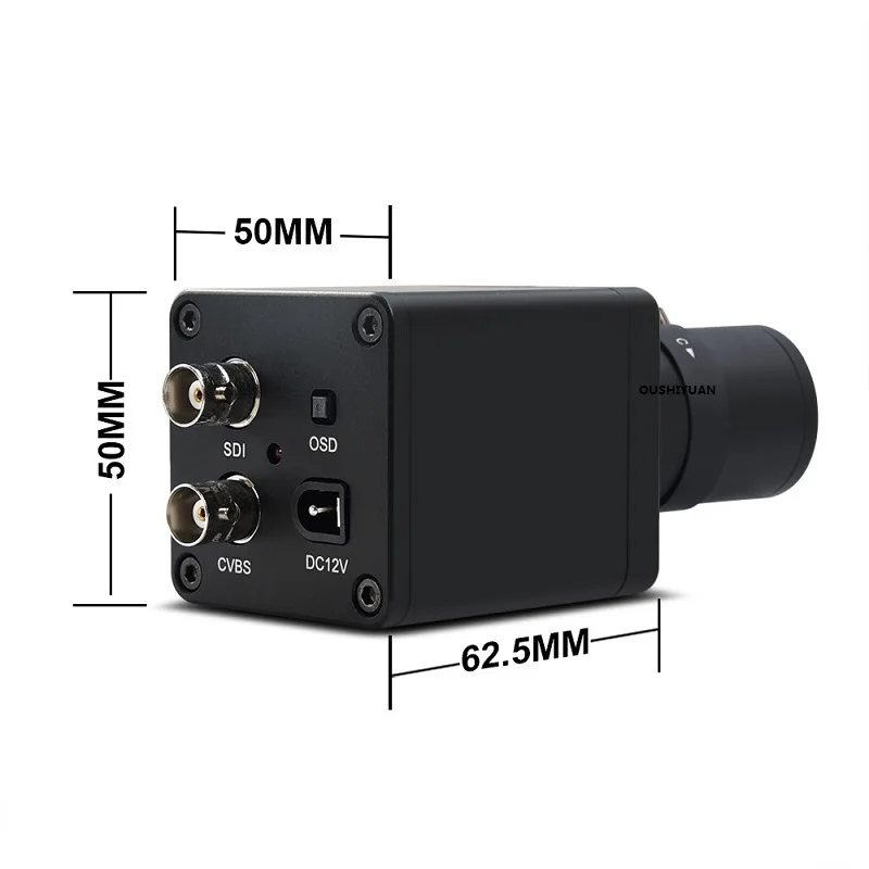 CCTV промышленный живой HD-SDI 2.0MP 1080P 1080i 60fps/50fps объектив 2,8-12 мм безопасности коробка SDI камера