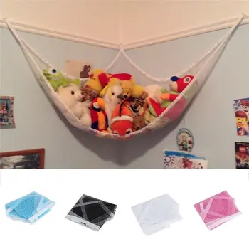 

1 PC Polyester Toy Storage Hammock Toy Containing Hammock Dolls Toy Organizer Storage Net 120x80x80cm White / Black/ Pink / Blue