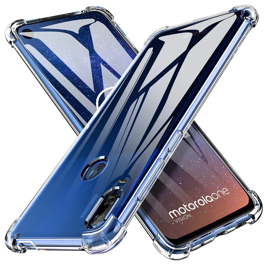 Силиконовый устойчивый к царапинам чехол для Motorola One XT194 тонкий из ТПУ Moto Vision