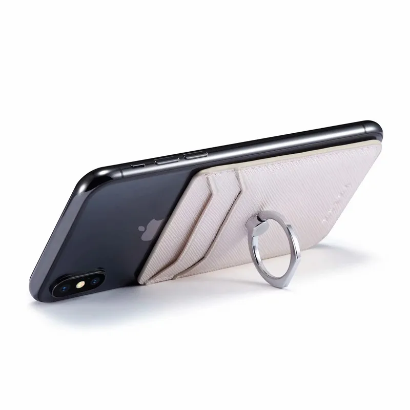 Luxury-Leather-Mobile-Phone-Wallet-Sticker-For-iPhone-11-X-XS-Max-Ring-Holder-Pocket-Card