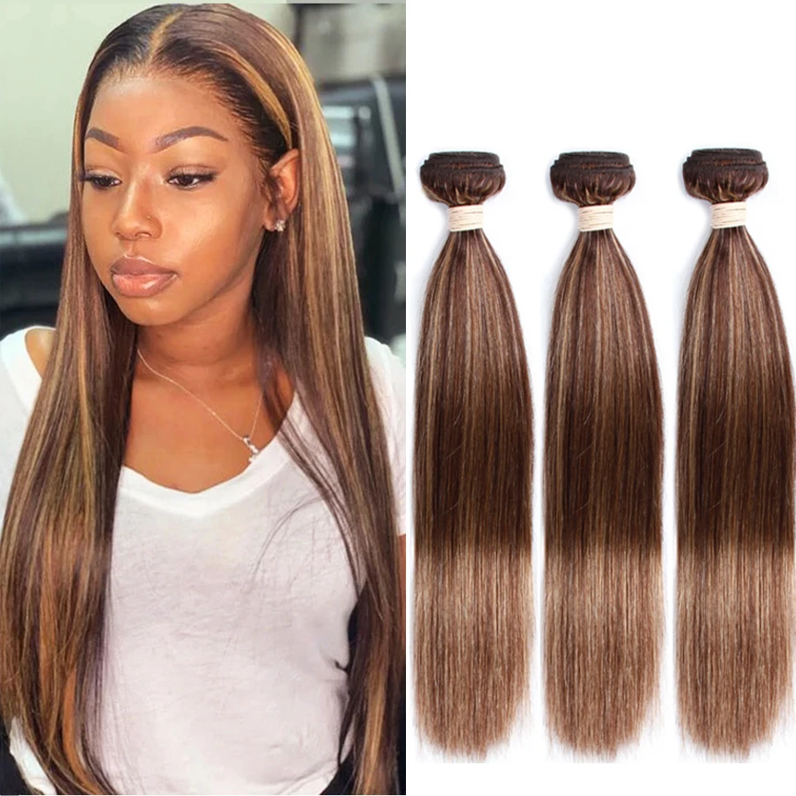 P4 27 Pre Colored Human Hair Bundles Brazilian Straight Hair Bundles