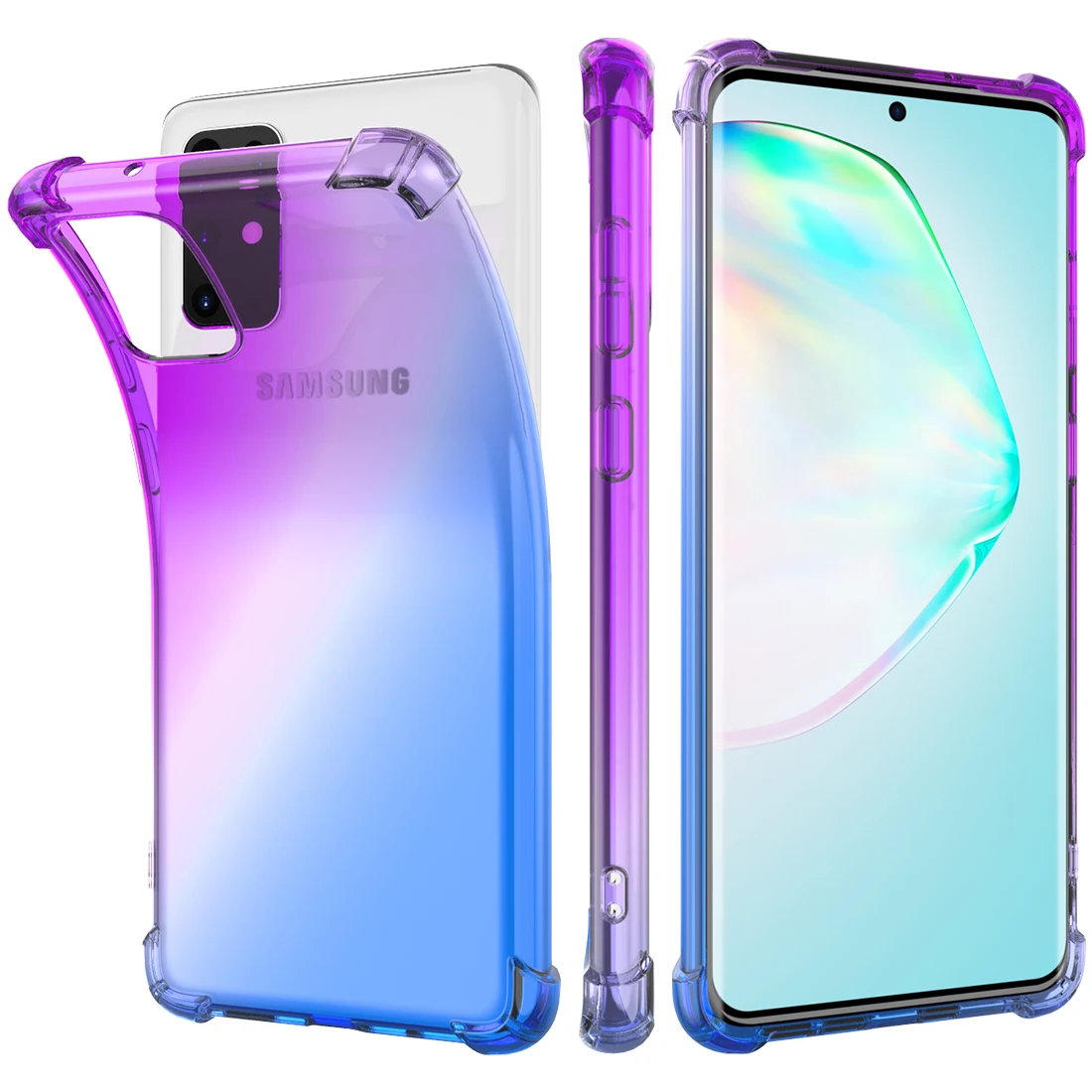 Чехол для samsung Galaxy S20 Ultra Plus мягкий ТПУ устойчивый к царапинам градиентный цвет