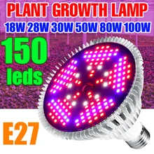 

LED Grow Light Bulb Full Spectrum Phytolamp E27 Plants UV Lamp For Indoor Seedlings Flowers Seeds Greenhouse LED Growing Lights