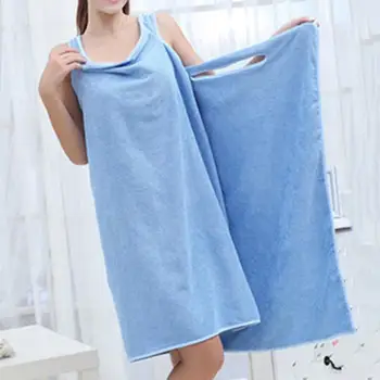 

New Home Textile Towel Female Adult Soft Tube Top Wrapped Chest Women Robes Bath Wearable Lady Fast Drying Towel Dress Wholesale