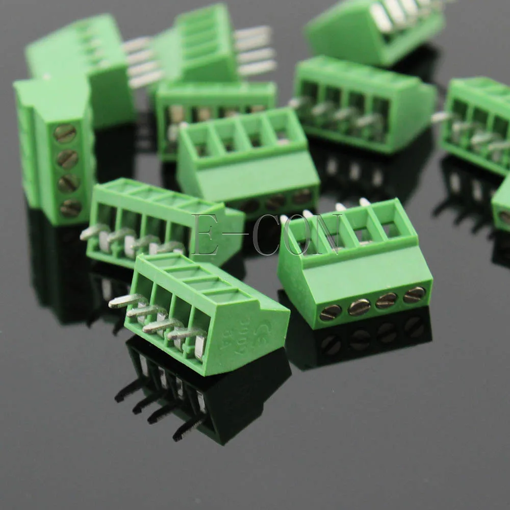 1 шт. 4 полюса/4 Pin 2,54 мм 0,1 ''PCB Универсальный винтовой клеммный блок разъем