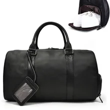 Модная сумка из натуральной кожи, большая коровья кожа, мужская и женская деловая дорожная сумка, черные большие сумки на плечо, сумки для багажа на выходные