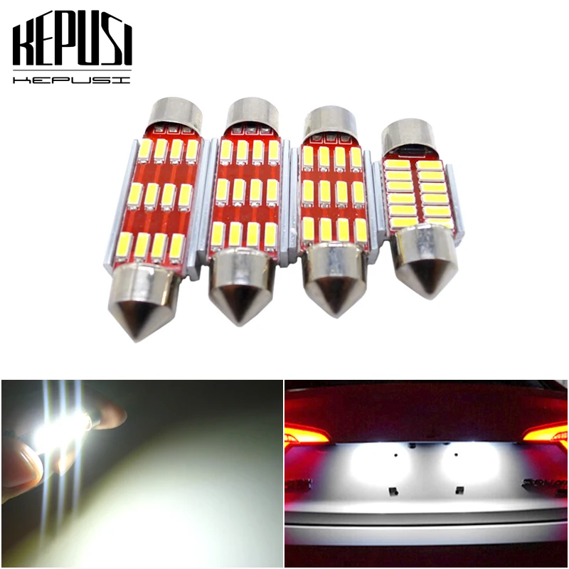 2x Led C5W C10W Светодиодная лампа Canbus без ошибок светильник номерного знака для Volkswagen