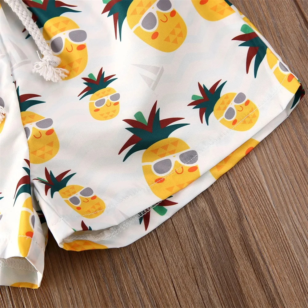 Пляжные шорты для маленьких мальчиков от 0 до 4 лет пляжные шорты для мальчиков с тропическим принтом летние плавательные штаны пляжные шорты для мальчиков