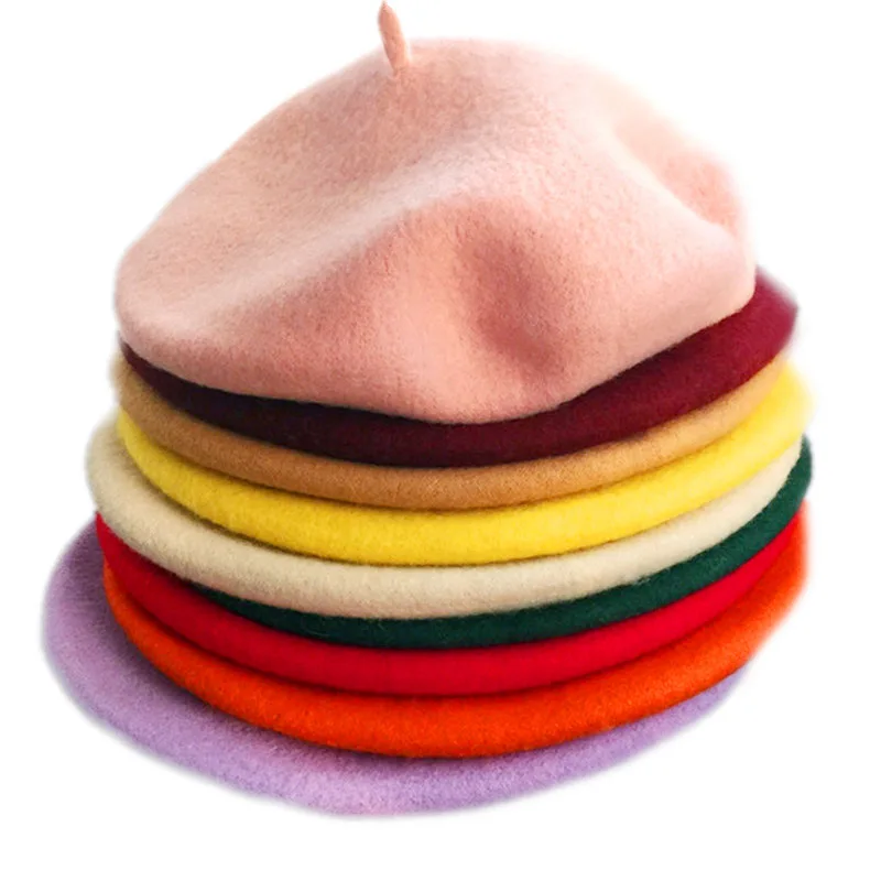 2019 autumn winter women wool beret vintage berets hat lady
