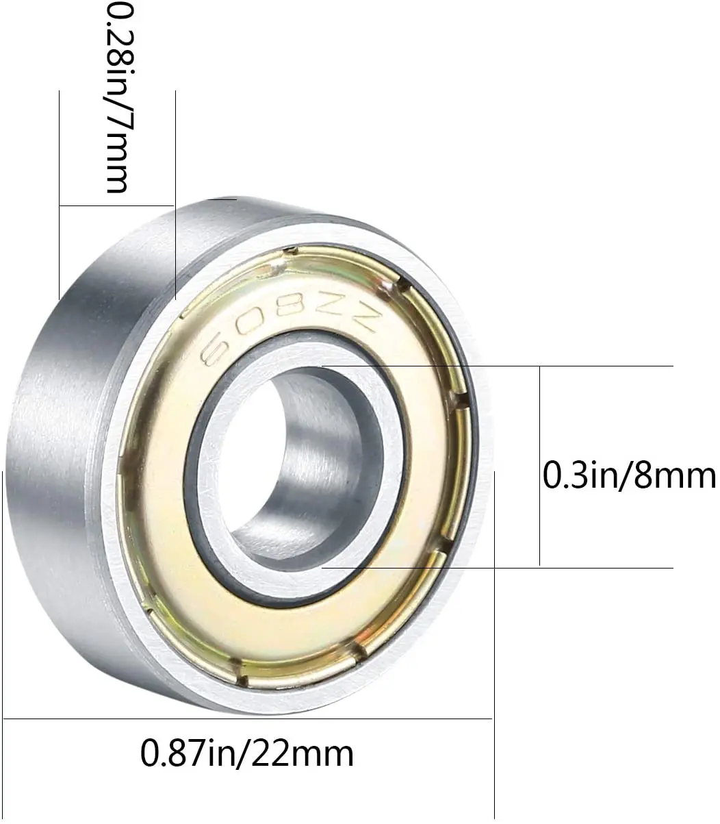 10pcs 608 688 ZZ Skateboard Bearings Double Shielded Ball Bearings Small Bearing Replacement Parts Longboard Roller Skates ball bearings miniature bearings mini ball bearing
