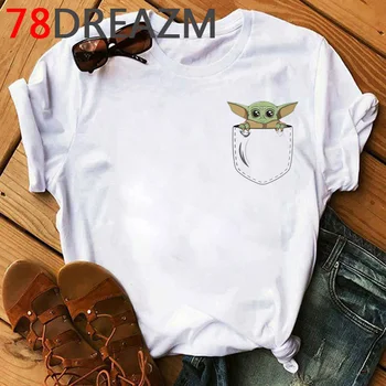 

Baby Yoda T Shirt Men Harajuku Hip Hop The Mandalorian Graphic Tees Movie Star Wars Kawaii Tshirts 2020 Fashion T-shirt Male