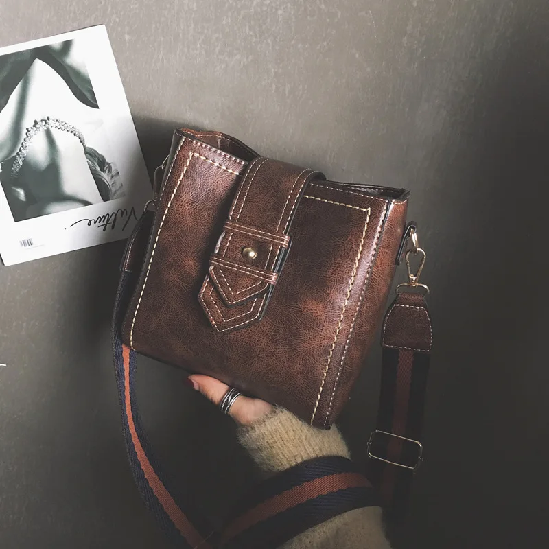 

2019 New Style WOMEN'S Fashion Handbag Shoulder Bag Ol Commuting Simple Bucket Bag WOMEN'S Cross-body Bag