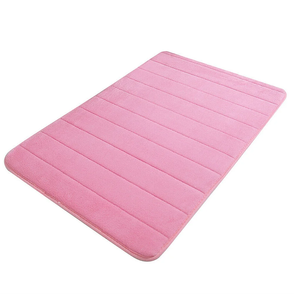 Мягкий коврик для ванной с эффектом памяти, нескользящий коврик для душа, Впитывающий Коврик для ванной комнаты, спальни TUE88 - Цвет: rose Red