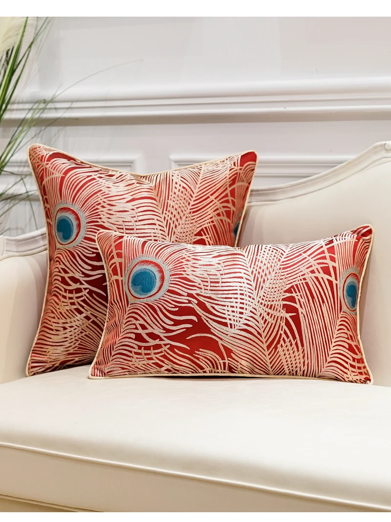 Avigers Роскошные павлиньи перья красочные домашние декоративные подушки современные подушки Чехлы для дивана спальни автомобили
